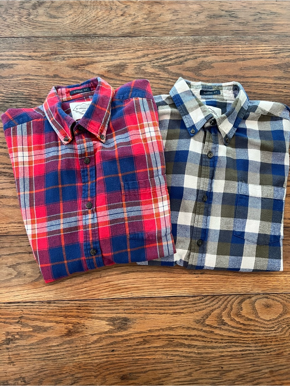 St. John's Bay Plaid Flannel Button-Down Shirts
